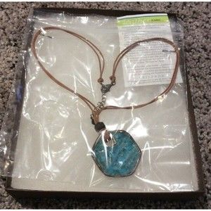 Silpada~Sterling Silver,Turquoise & Lapis "Paradise" Leather Necklace~N2854